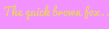 Image with Font Color ECC87A and Background Color F392FF